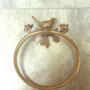 Brass towel rack